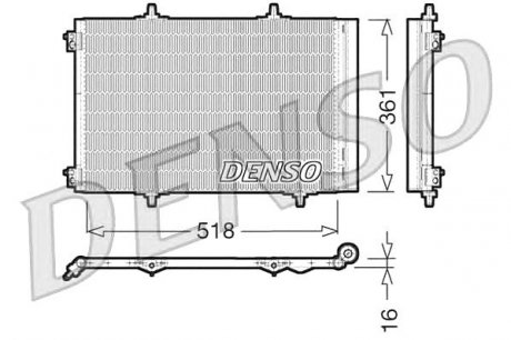Радіатор кондиціонера Peugeot Denso DCN07013 (фото 1)