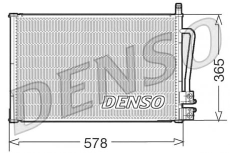 Радіатор кондиціонераFORD FIESTA V (JH_, JD_) 01-10,FUSION (JU) 02-12; MAZDA 2 (DY) 03-07 Denso DCN10008 (фото 1)