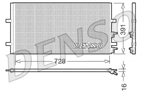 Конденсатор, кондиционер Denso DCN10017 (фото 1)