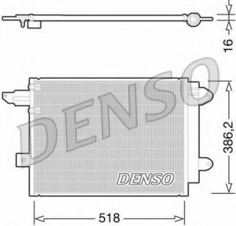Радіатор кондиціоіонера AUDI A4 (8E2. B6) 00-04. A4 (8EC. B7) 04-08. A4 Avant (8E5. B6) 01-04. A4 Avant Denso DCN02005 (фото 1)