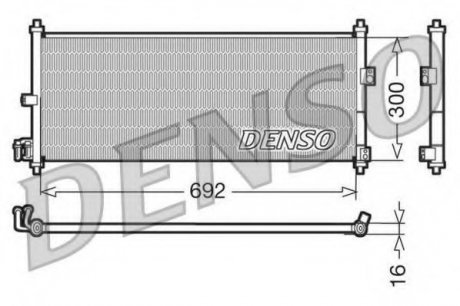 Радіатор кондиціонера Nissan Denso DCN46011 (фото 1)