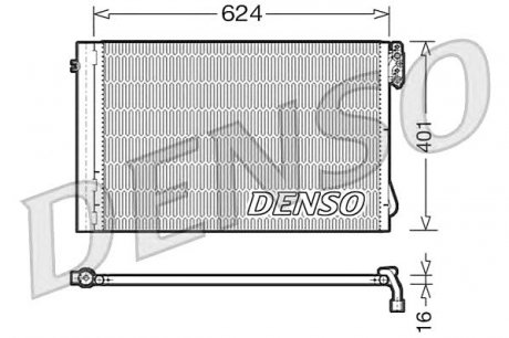 Радіатор кондиціонера БМВ 3 (е90, е91, е92, е93) Denso DCN05011 (фото 1)