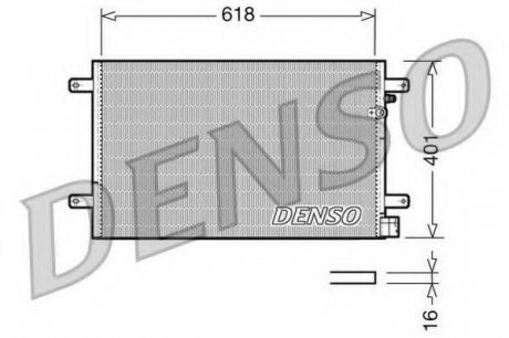 Радіатор кондиціонера Volkswagen Denso DCN02006 (фото 1)