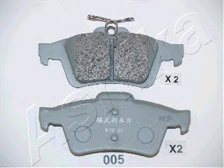 Колодки гальмівні задні дискові MAZDA 3 (вир-во) ASHIKA 51-00-005 (фото 1)