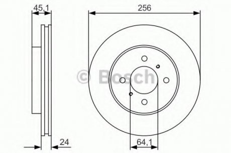 Тормозной диск передний Bosch 0986479R51 (фото 1)