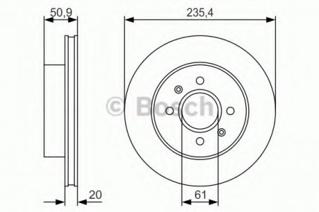 Диск гальмівний Bosch 0986479R52 (фото 1)