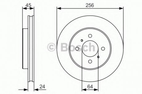 Тормозной диск передний Bosch 0986479R18 (фото 1)