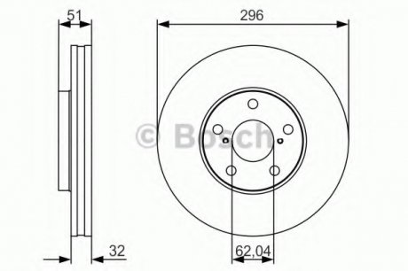 Тормозной диск передний Bosch 0986479R20 (фото 1)