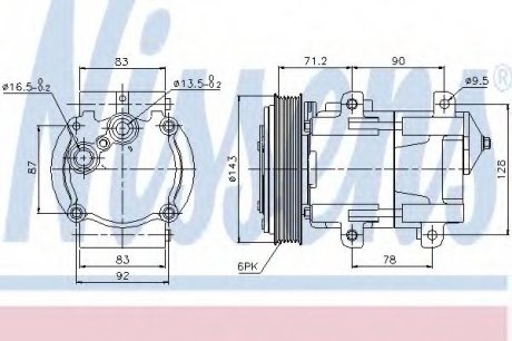Компрессор кондиционера NISSENS 89059