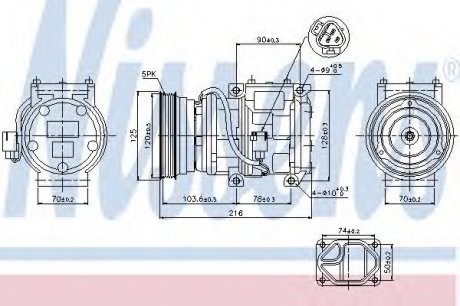 Компресор кондиционера NISSENS 89098 (фото 1)