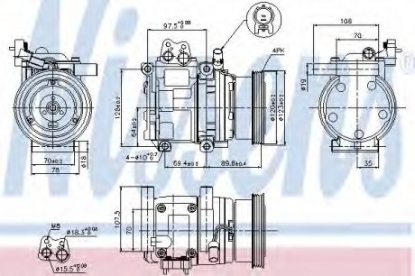 Компрессор кондиционера NISSENS 89290 (фото 1)