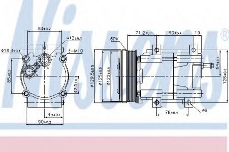 Компрессор кондиционера NISSENS 89205 (фото 1)