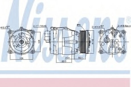 Компрессор кондиционера NISSENS 89048 (фото 1)