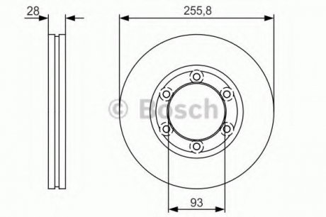 Тормозной диск передний Bosch 0986479R37 (фото 1)