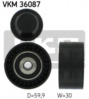 Натяжний ролик, поліклінового ременя (Вир-во) SKF VKM 36087 (фото 1)