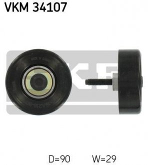 Натяжний ролик, поліклінового ременя (Вир-во) SKF VKM 34107 (фото 1)