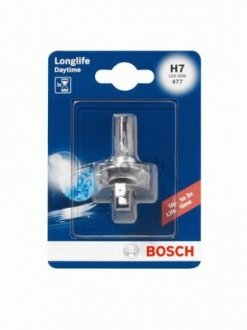Лампа розжарювання H7 12V 55W PX26d daytime (blister) (вир-во) Bosch 1987301057 (фото 1)