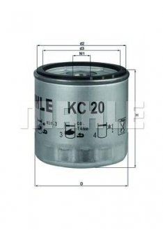 Фильтр топливный KNECHT KC20 (фото 1)