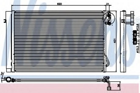 Радиатор кондиционера БМВ 3 (е90, е91, е92, е93) NISSENS 94872 (фото 1)