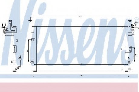 Радіатор кондиціонера HYUNDAI SONATA/KIA MAGENTIS 01>09/05 (вир-во) NISSENS 94775 (фото 1)