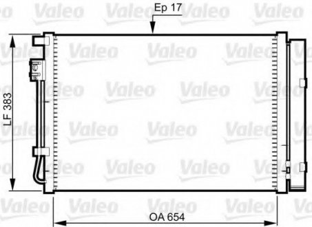 Радіатор кондиціонера Hyundai Valeo 814362 (фото 1)