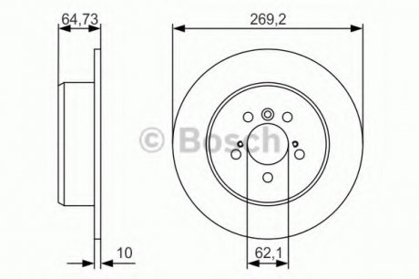 Тормозной диск задний Bosch 0986479R00 (фото 1)