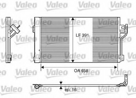 Радиатор кондиционера PHC Valeo 817842 (фото 1)