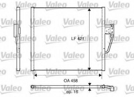 Радиатор кондиционера PHC Valeo 817607 (фото 1)