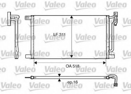 Радіатор кондиционера Valeo 817405 (фото 1)