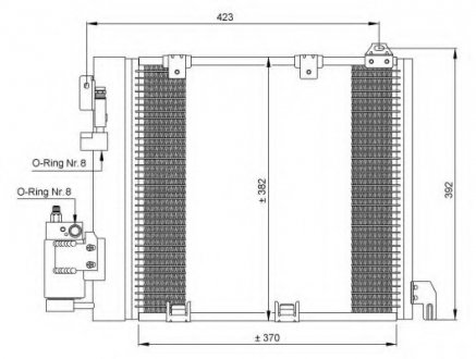 Радиатор кондиционера NRF 35302 (фото 1)