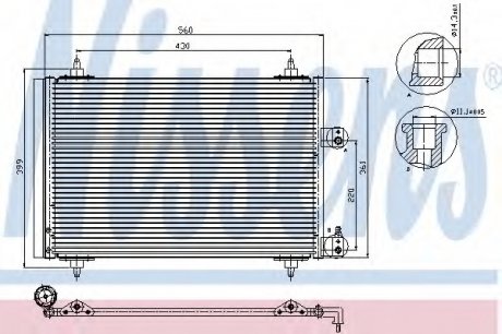 Радиатор кондиционера NISSENS 94560 (фото 1)