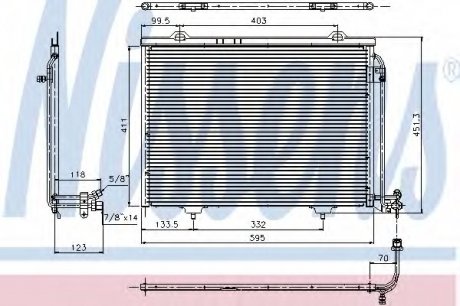 Радіатор кондиционера NISSENS 94282