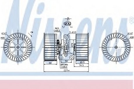Моторчик вентилятора салона BMW 5 E39 NISSENS 87114 (фото 1)