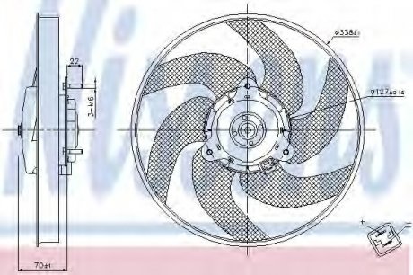 Вентилятор радіатора NISSENS 85667