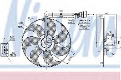 Вентилятор двигуна VAG (вир-во) NISSENS 85683 (фото 1)