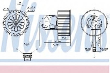 Вентилятор салону BMW 5 (вир-во) NISSENS 87240 (фото 1)