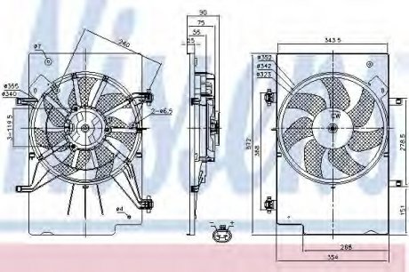 Вентилятор двигуна FORD FIESTA/ B-MAX (вир-во) NISSENS 85768 (фото 1)
