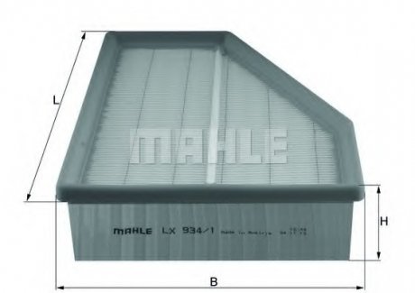Фильтр воздушный VW Mahle LX 934/1 (фото 1)