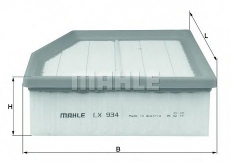 Фильтр воздушный VW Mahle LX 934 (фото 1)