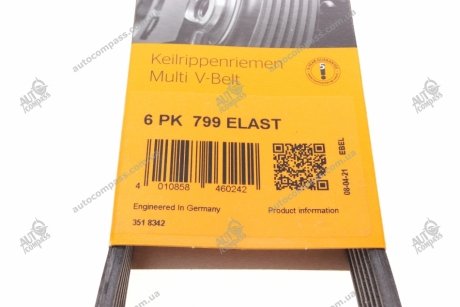 Ремень поликлиновой Contitech 6PK799ELAST