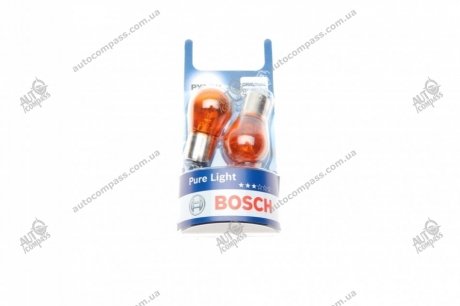 Лампа розжарювання PY21W 12V 21W BAU15s (blister 2шт) (вир-во) Bosch 1987301018 (фото 1)