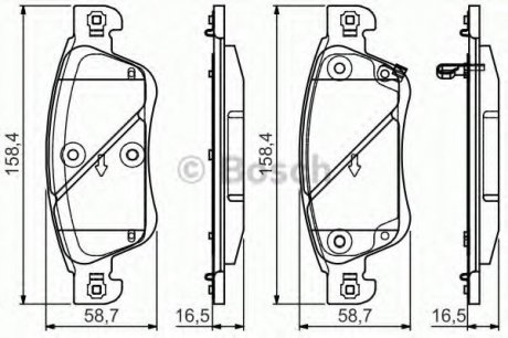 Гальмівні колодки дискові INFINITI G "F "09>> Bosch 0986495134 (фото 1)