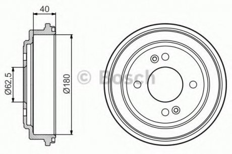 Гальмівний барабан Bosch 0986477216 (фото 1)