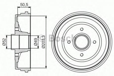 Тормозной барабан Bosch 0986477205 (фото 1)