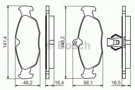 Тормозные колодки Bosch 0986494413 (фото 1)