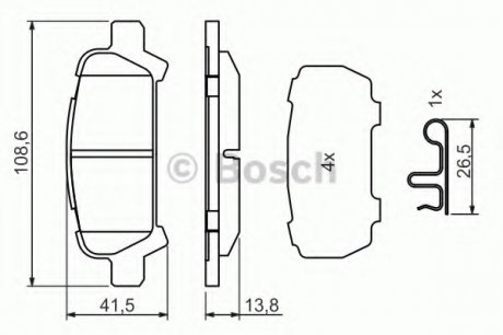 Тормозные колодки Bosch 0986494445 (фото 1)