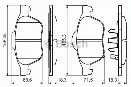 Тормозные колодки Bosch 0986494485 (фото 1)