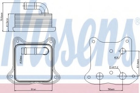 Масляный радиатор NISSENS 90680 (фото 1)