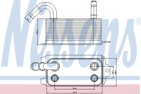 Радіатор масляний FORD C-MAX/ FIESTA (2009) (вир-во) NISSENS 90661 (фото 1)