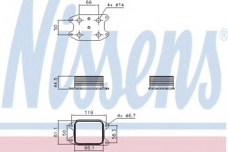 Радіатор масляний VAG(вир-во) NISSENS 90810 (фото 1)